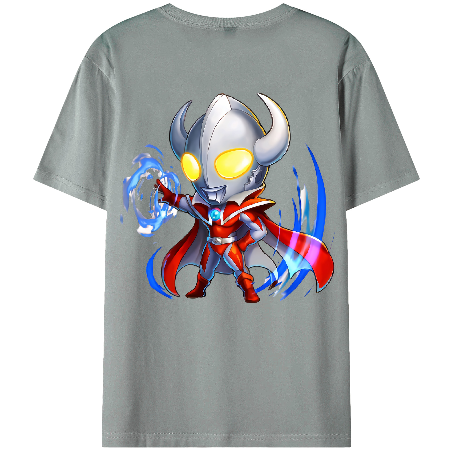 （画像用） ウルトラマン Ultraman 綿100％ メンズ半袖Tシャツ（バックプリント） 通気性